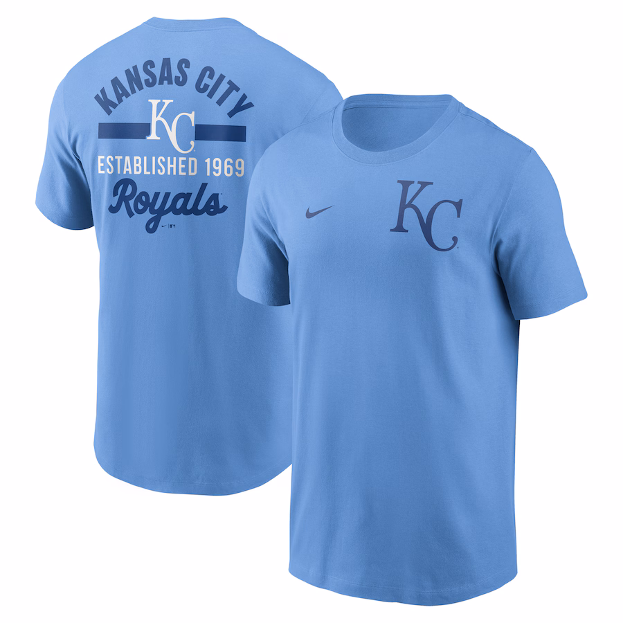 Men's Kansas City Royals Nike Light Blue 2-Hit T-Shirt - Jersey