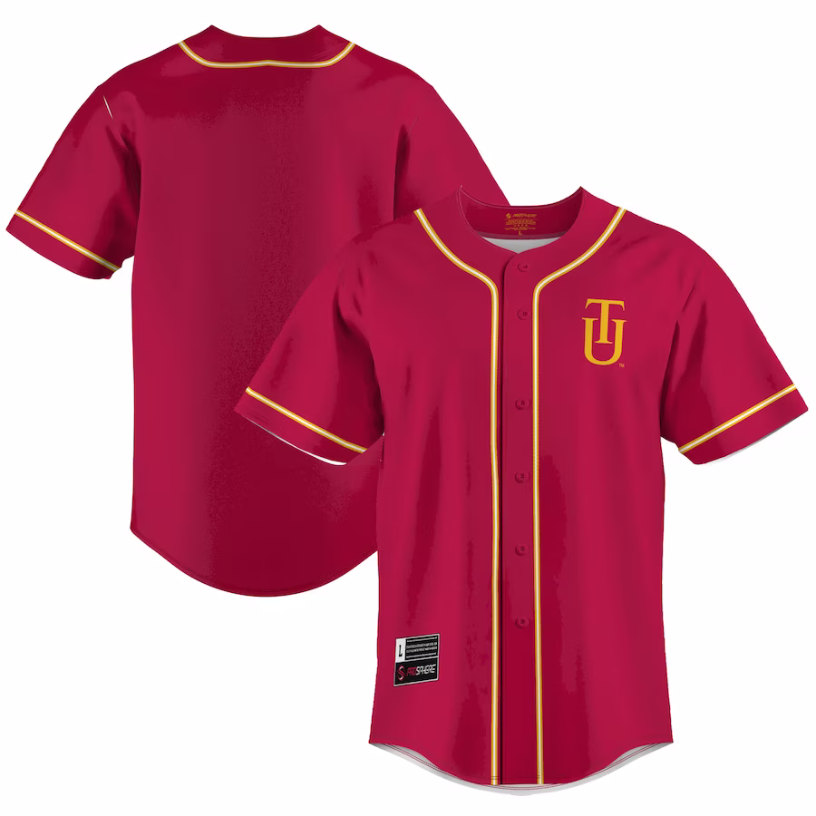 Tuskegee Golden Tigers GameDay Greats  Lightweight Baseball Jersey - Crimson - Jersey