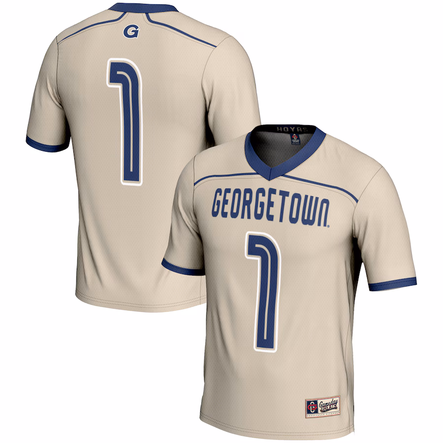 Youth GameDay Greats  Gray Georgetown Hoyas #1 Lightweight Lacrosse Jersey - Jersey