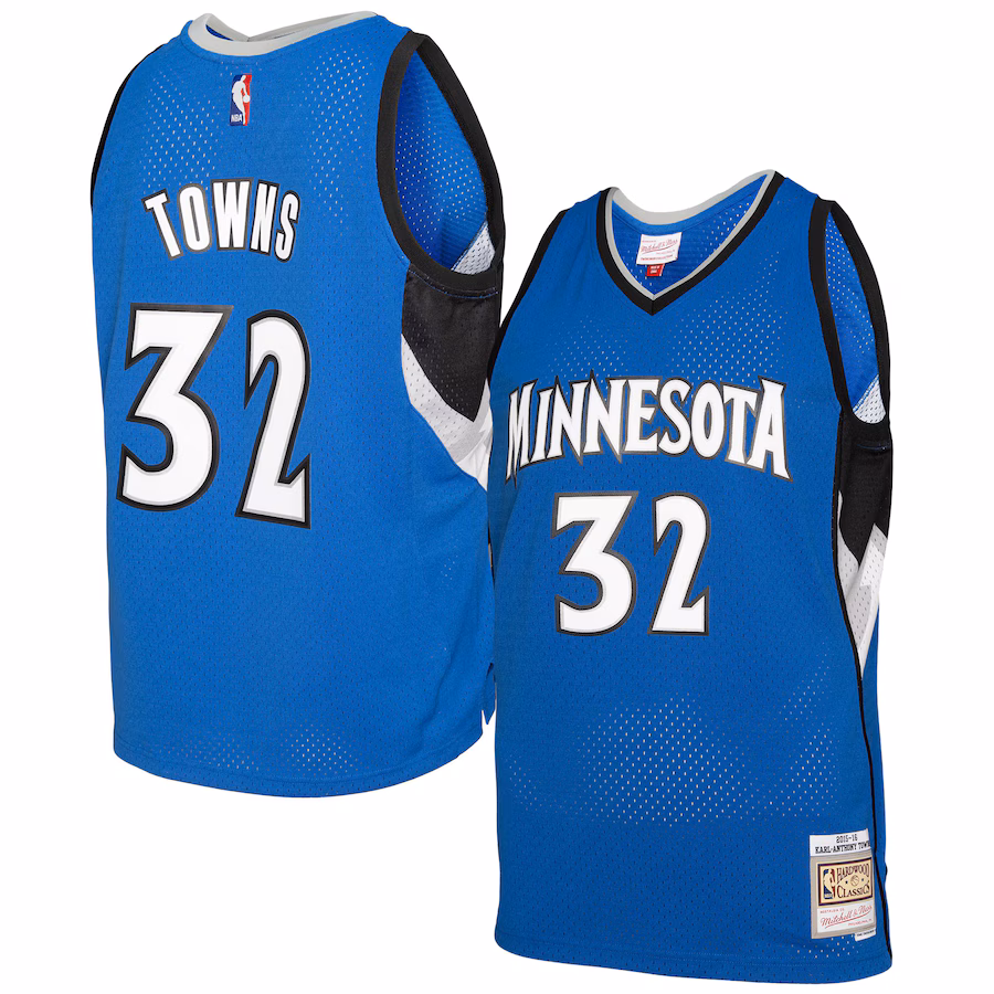 Men's Minnesota Timberwolves Karl-Anthony Towns Mitchell & Ness Blue 2015/16 Swingman Jersey - Jersey