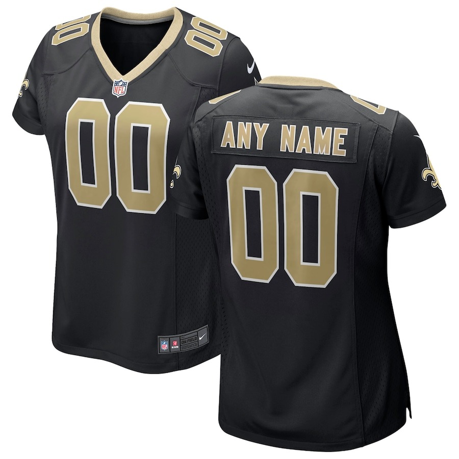 Women's Nike Black New Orleans Saints Custom Game Jersey - Jersey