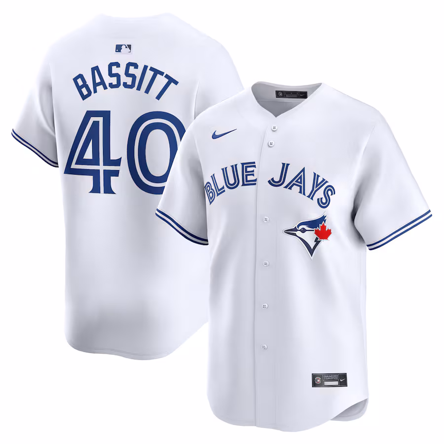 Men's Toronto Blue Jays Chris Bassitt Nike White Home Limited Player Jersey - Jersey