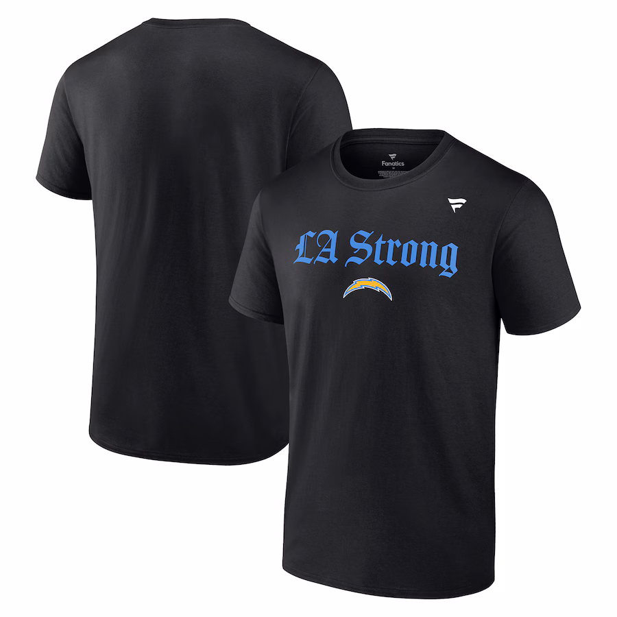 Unisex Los Angeles Chargers Fanatics Black LA Strong T-Shirt - Jersey