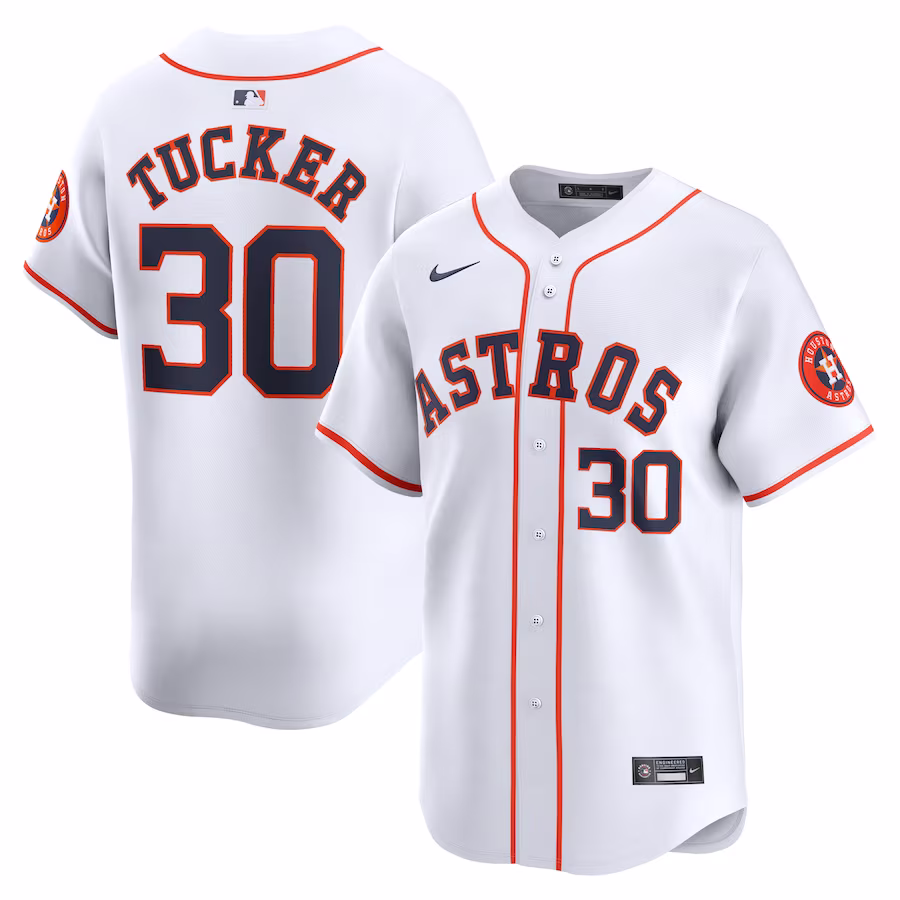 Men's Houston Astros Kyle Tucker Nike White Home Limited Player Jersey - Jersey