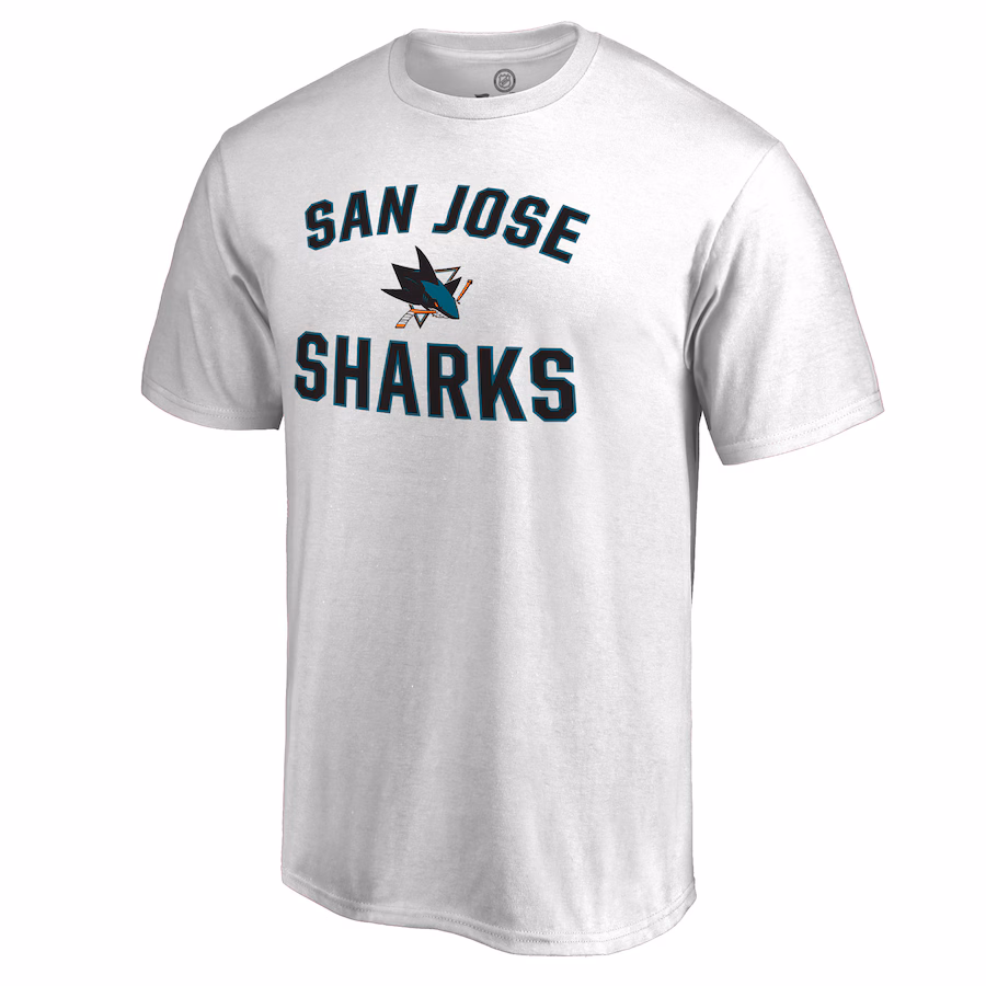 Men's San Jose Sharks Victory Arch White T-Shirt - Jersey