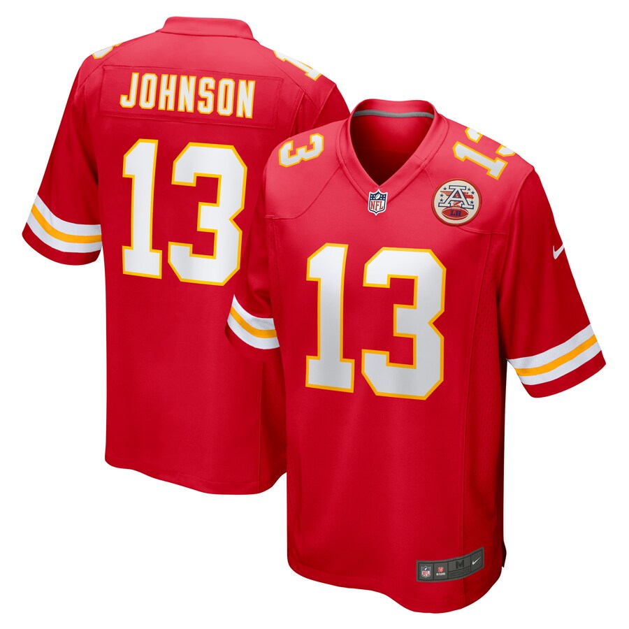 Men's Kansas City Chiefs Nazeeh Johnson Nike Red Game Player Jersey - Jersey