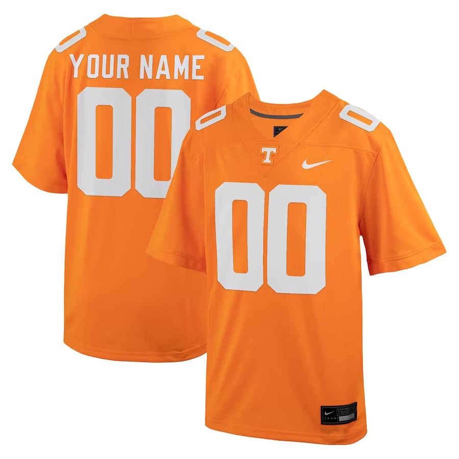 Tennessee Volunteers Nike Youth Custom Football Game Jersey – Tennessee Orange - Jersey