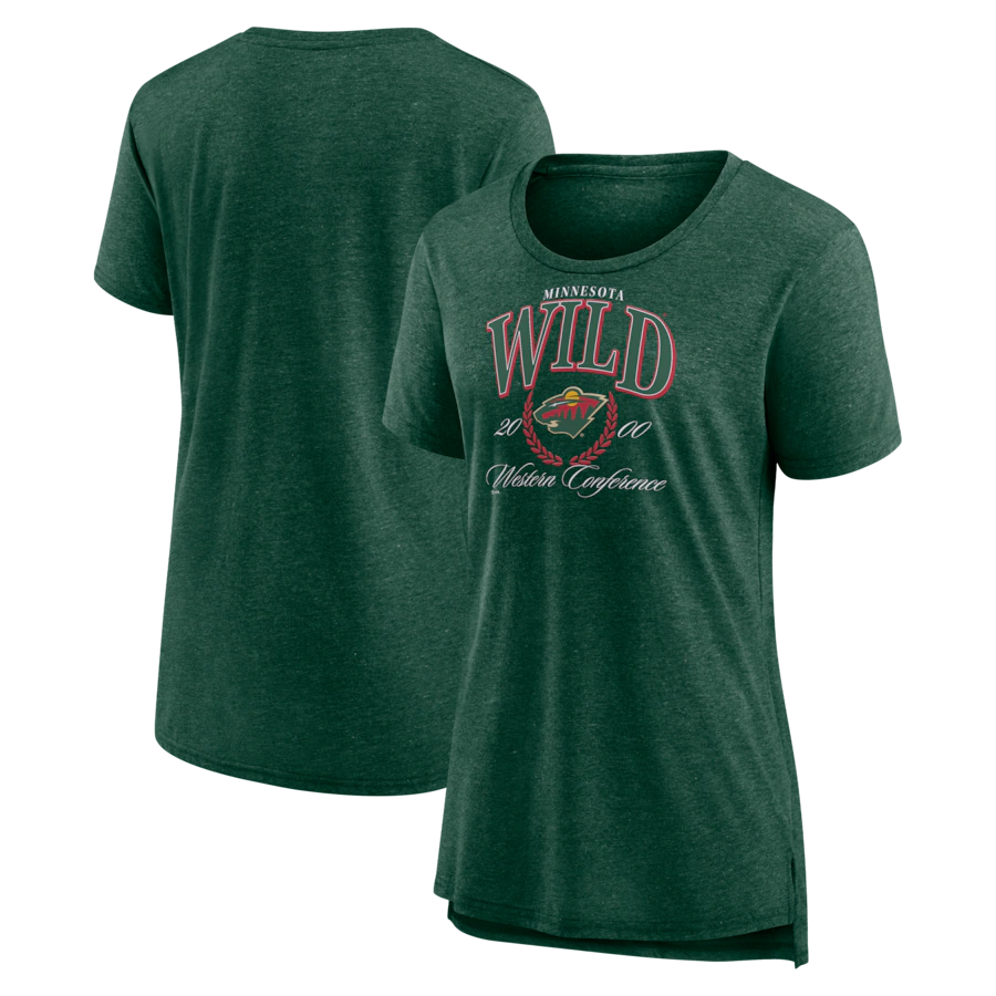 Women's Minnesota Wild Green Reign Supreme Tri-Blend T-Shirt - Jersey