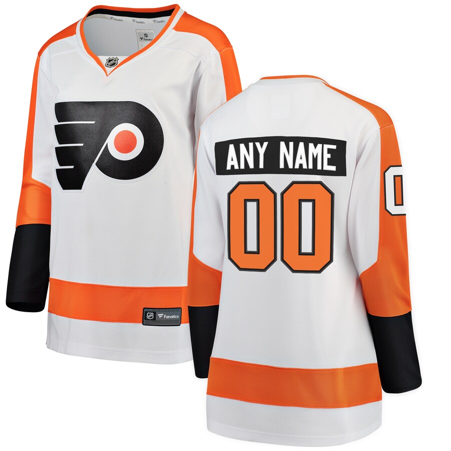 Women's Philadelphia Flyers Fanatics Branded White Away Breakaway Custom Jersey - Jersey