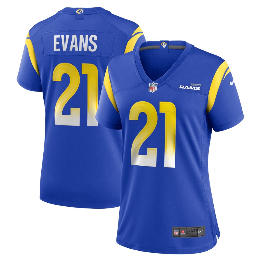 Women's Los Angeles Rams Zach Evans Nike Royal Home Game Jersey - Jersey