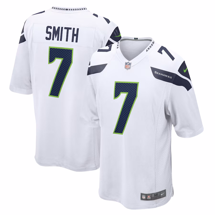 Men's Seattle Seahawks Geno Smith Nike White Game Player Jersey - Jersey