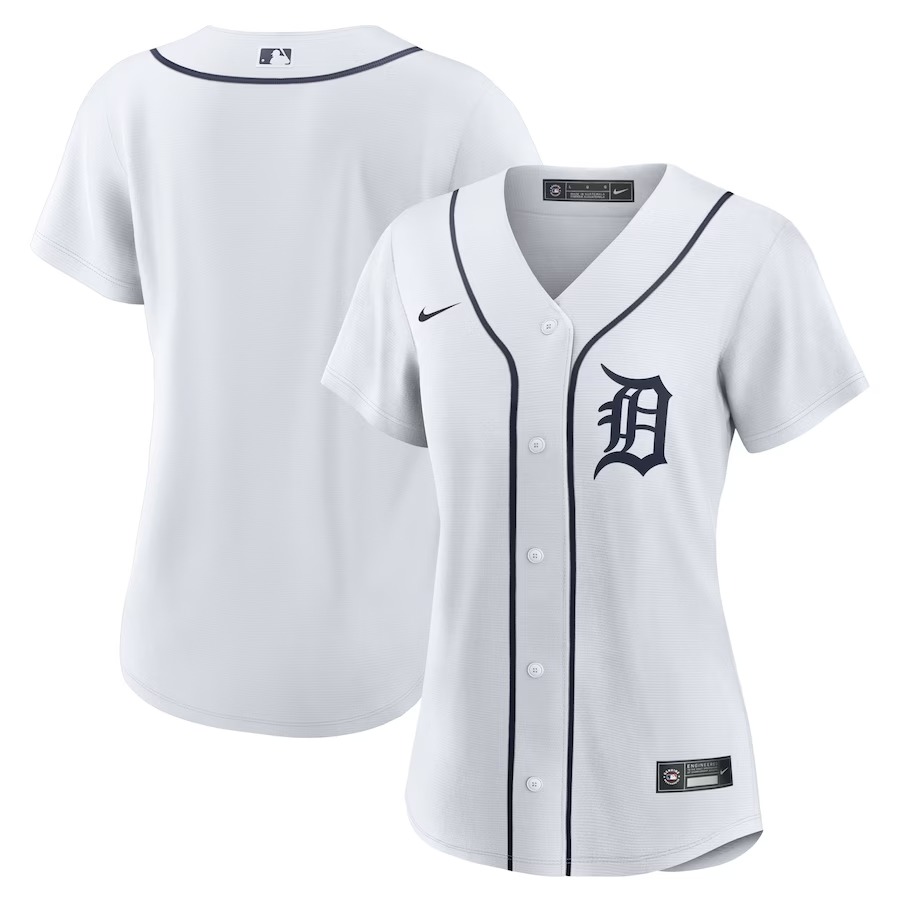 Women's Detroit Tigers Nike White Home Replica Team Jersey - Jersey