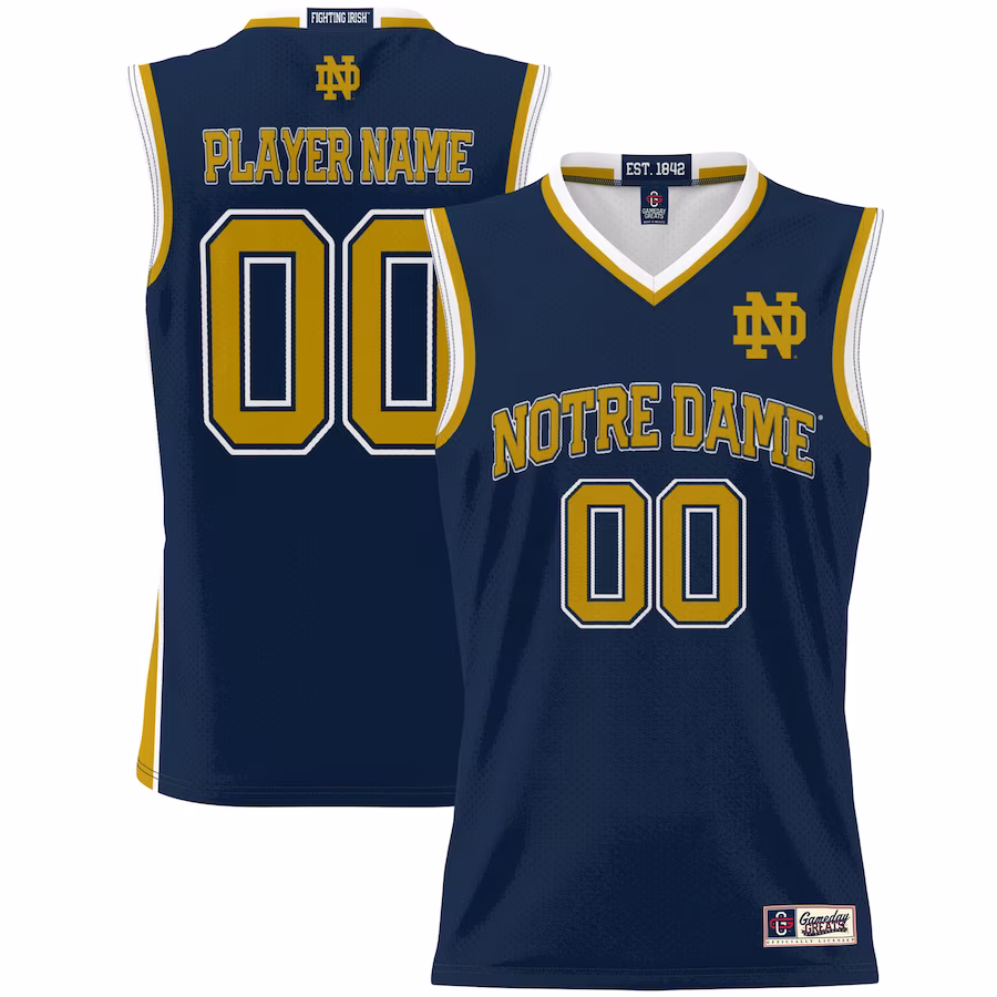Notre Dame Fighting Irish GameDay Greats Youth NIL Pick-A-Player Lightweight Women's Basketball Jersey - Navy - Jersey