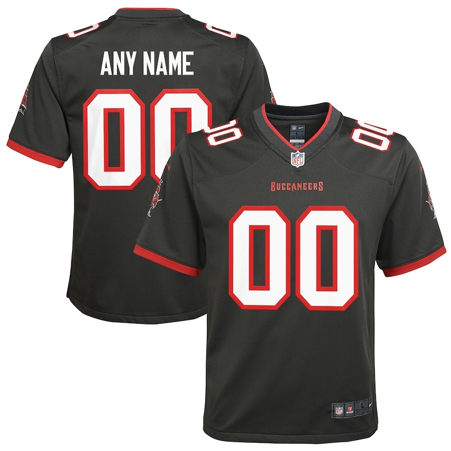 Youth Tampa Bay Buccaneers Nike Pewter Alternate Custom Game Jersey - Jersey