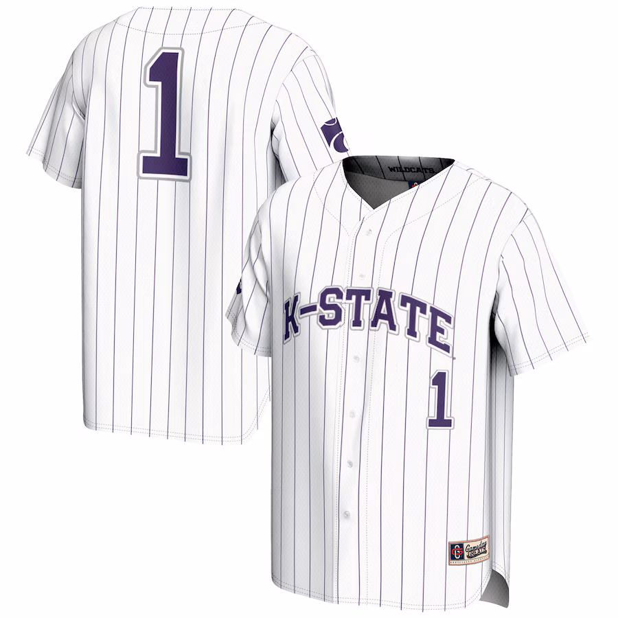 Youth GameDay Greats #1 White Kansas State Wildcats Lightweight Baseball Jersey - Jersey