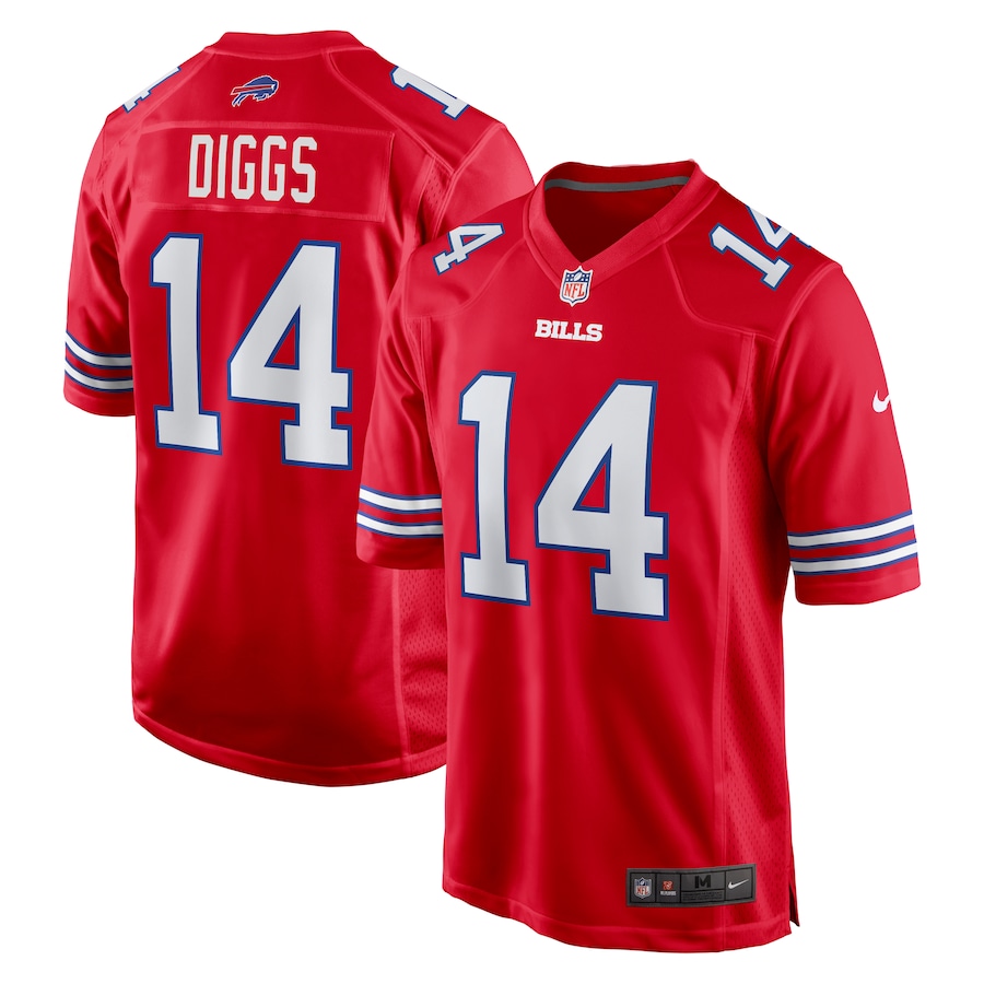 Men's Buffalo Bills Stefon Diggs Nike Red Alternate Game Jersey - Jersey