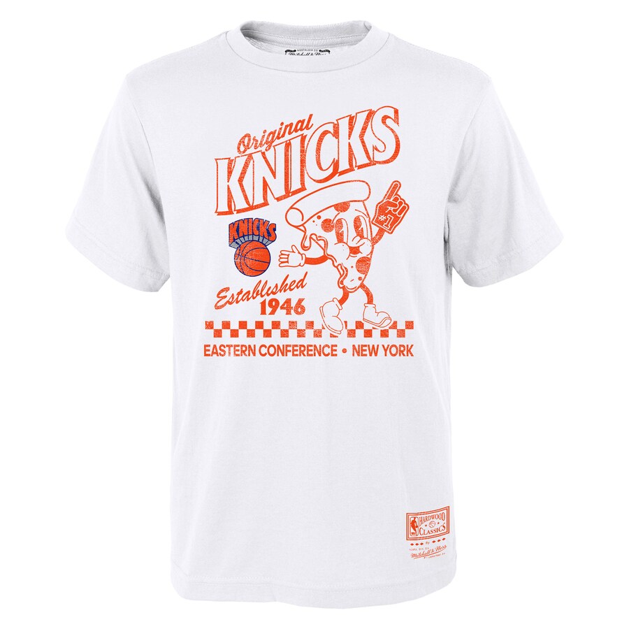Youth New York Knicks  Mitchell & Ness White Concession Food Character T-Shirt - Jersey