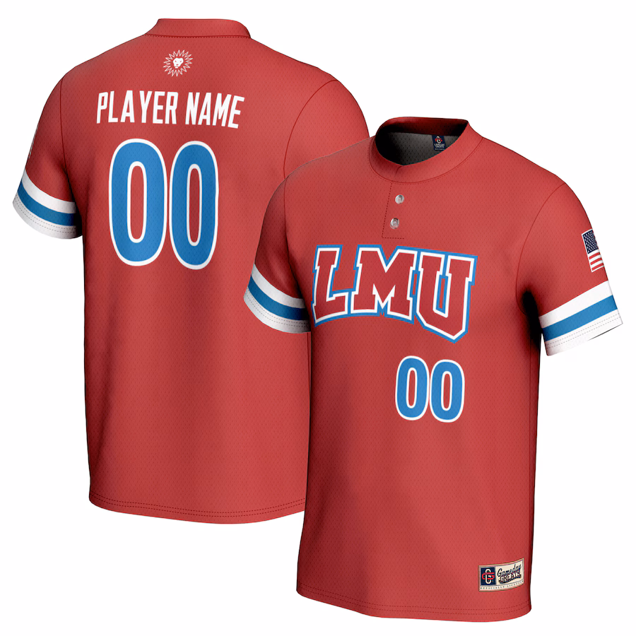 Loyola Marymount Lions GameDay Greats Unisex NIL Pick-A-Player Softball Lightweight Jersey - Crimson - Jersey
