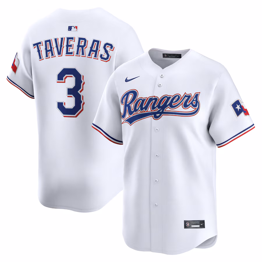 Men's Texas Rangers Leody Taveras Nike White Alternate Limited Player Jersey - Jersey