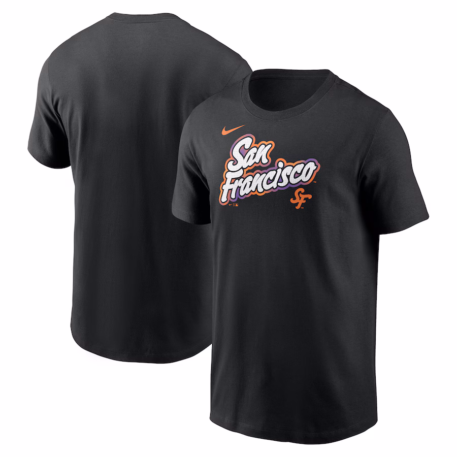 Men's San Francisco Giants Nike Black 2025 City Connect Wordmark T-Shirt - Jersey