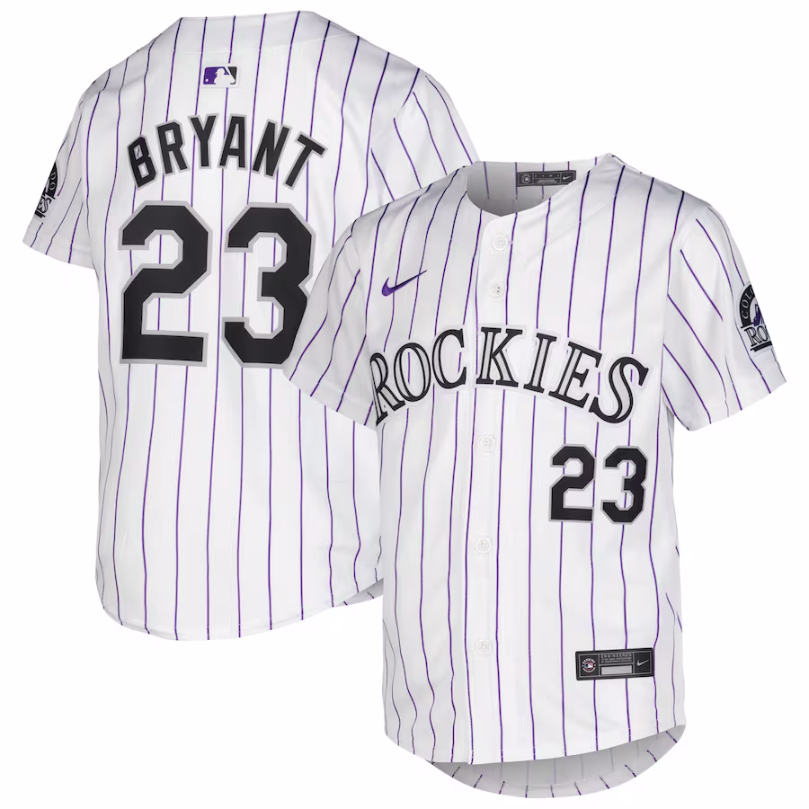 Youth Colorado Rockies Kris Bryant Nike White Home Limited Player Jersey - Jersey