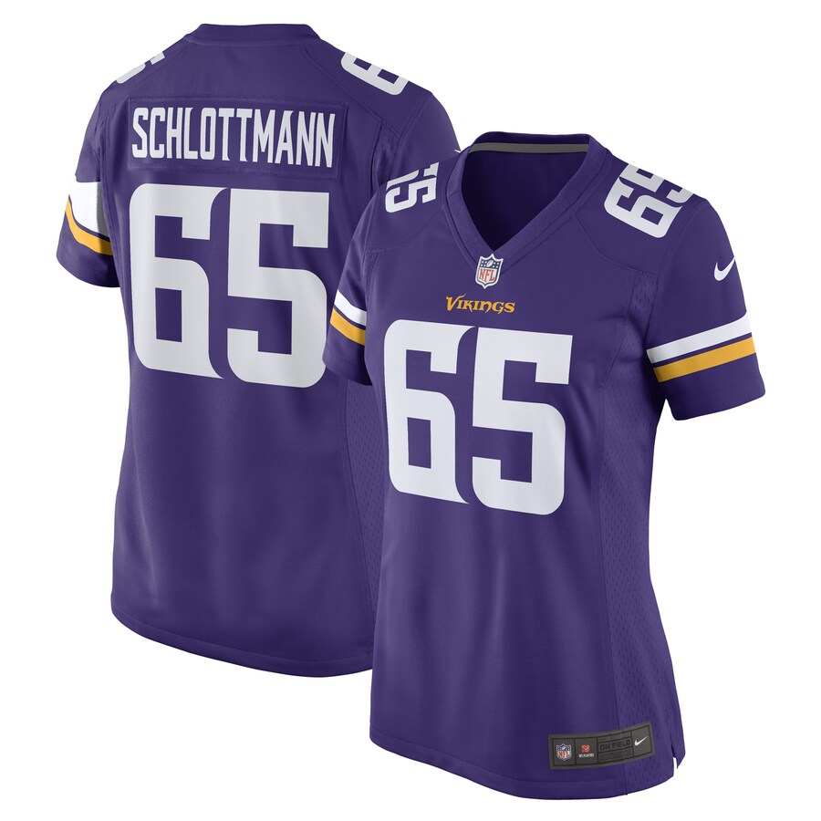 Women's Minnesota Vikings Austin Schlottmann Nike Purple Game Player Jersey - Jersey