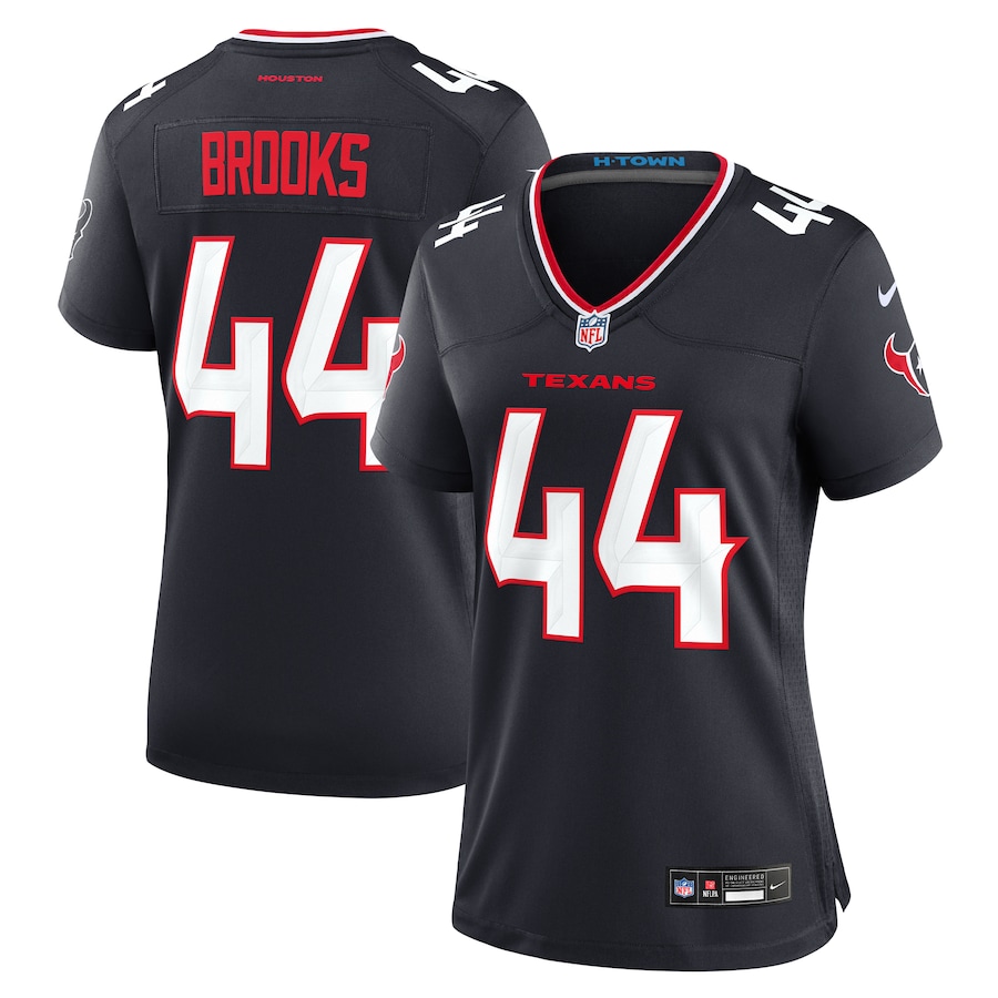Women's Houston Texans British Brooks Nike Navy Team Game Jersey - Jersey