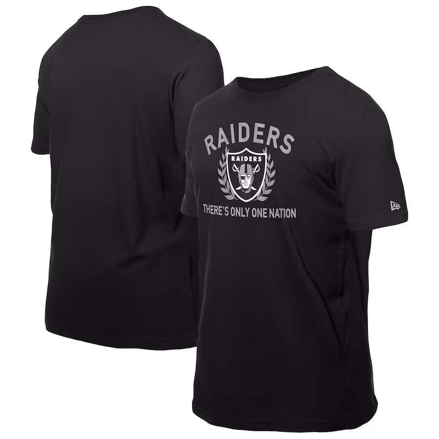 Men's Las Vegas Raiders New Era Black 2025 NFL Draft T-Shirt - Jersey
