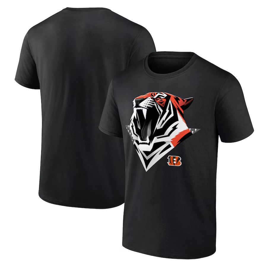 Men's Cincinnati Bengals  Black 2024 NFL Draft Illustrated T-Shirt - Jersey