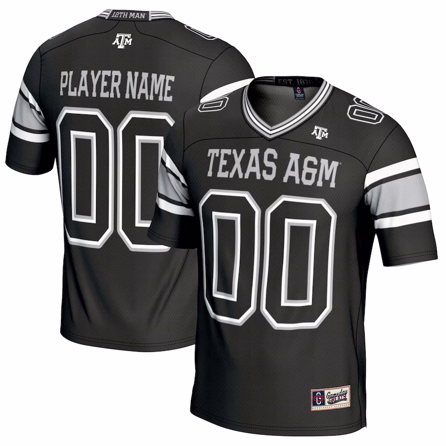 Texas A&M Aggies GameDay Greats Youth NIL Pick-A-Player Football Jersey - Black - Jersey