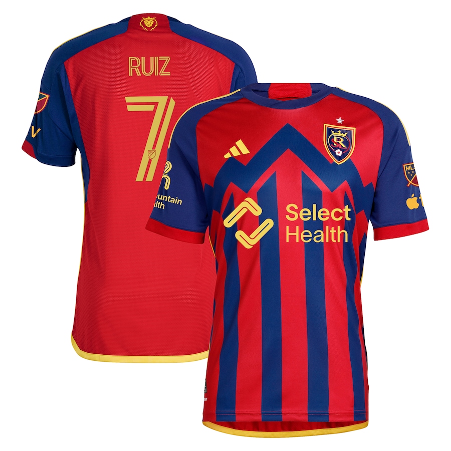 Men's Real Salt Lake Pablo Ruiz adidas Red 2024 Peak Utah Authentic Player Jersey - Jersey