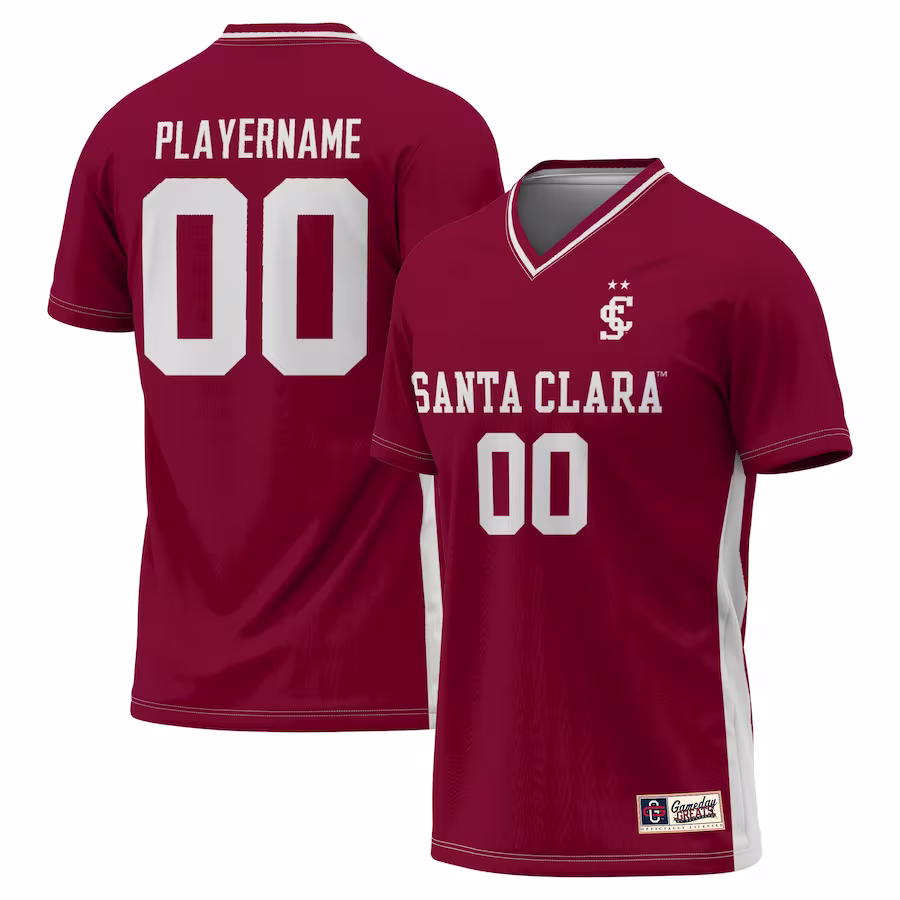 Santa Clara Broncos GameDay Greats Unisex NIL Pick-A-Player Lightweight Women's Soccer Jersey - Maroon - Jersey