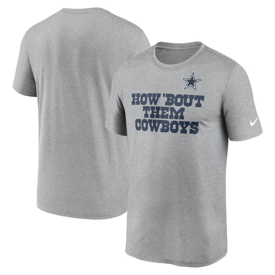 Men's Dallas Cowboys Nike Heather Gray Local Them T-Shirt - Jersey