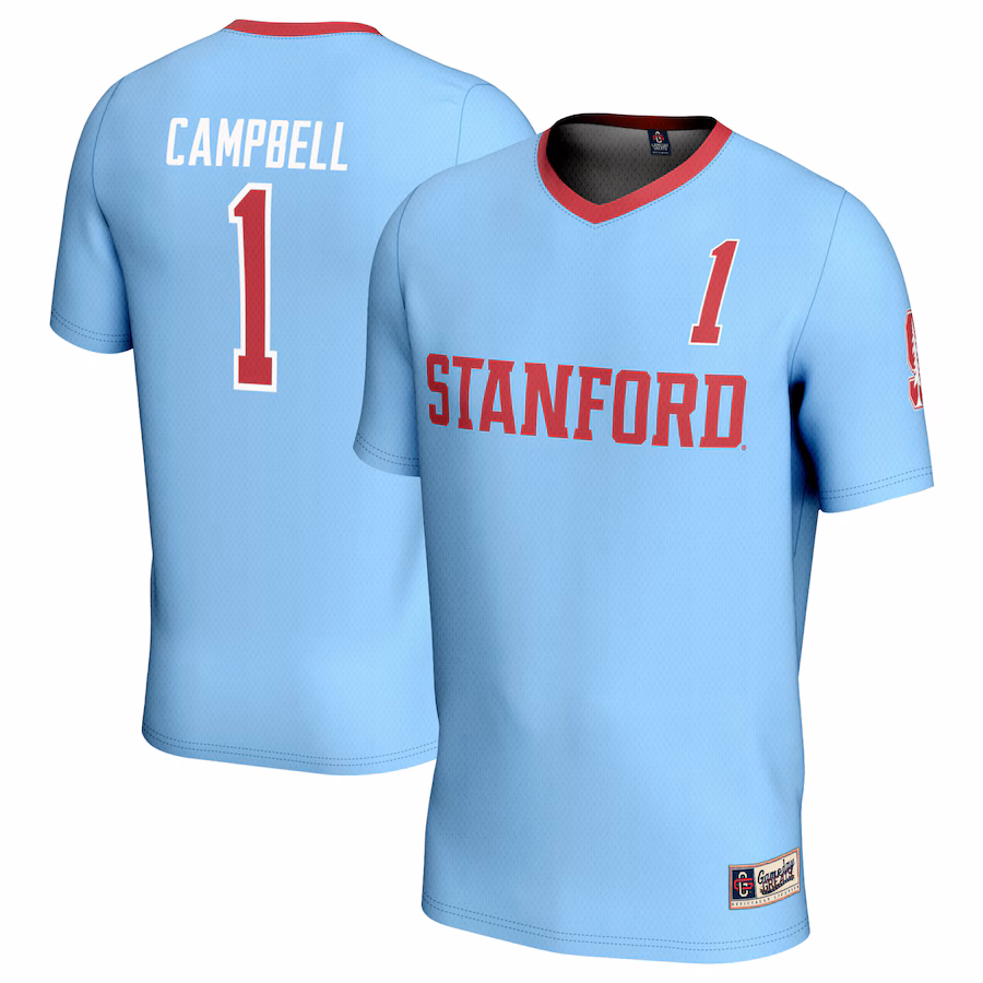 Youth GameDay Greats Jane Campbell Light Blue Stanford Cardinal Women's Soccer Lightweight Fashion Jersey - Jersey