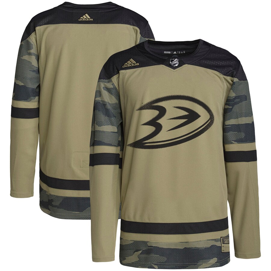 Men's Anaheim Ducks adidas Camo Military Appreciation Team Authentic Practice Jersey - Jersey