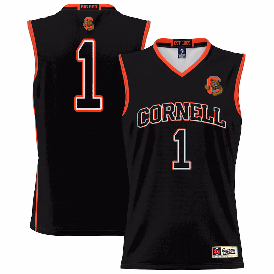 #1 Cornell Big Red GameDay Greats Unisex Lightweight Basketball Jersey - Black - Jersey