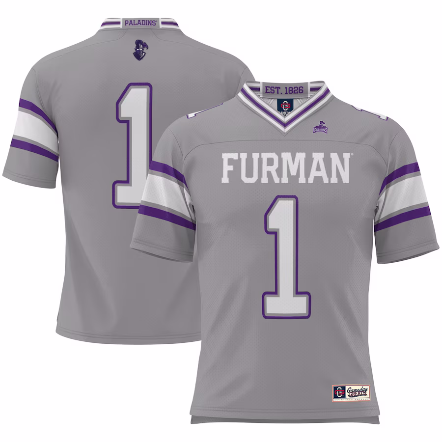 Furman Paladins GameDay Greats  #1 Football Jersey -  Gray - Jersey