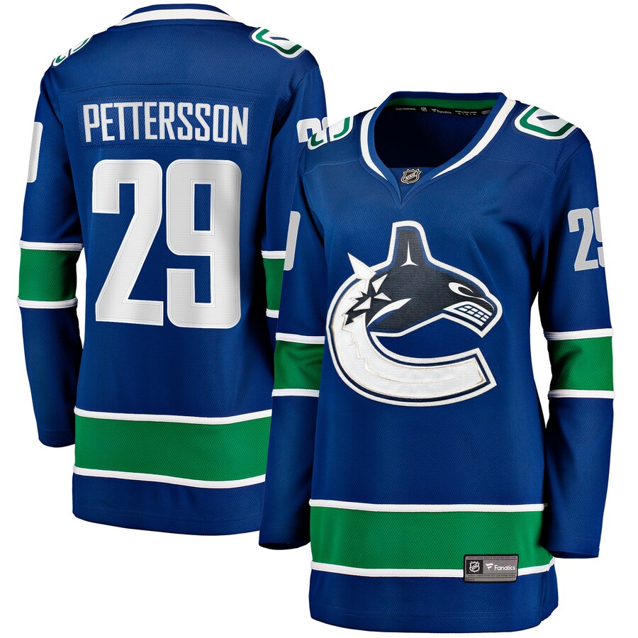 Women's Vancouver Canucks Marcus Pettersson Fanatics Blue Home Breakaway Player Jersey - Jersey