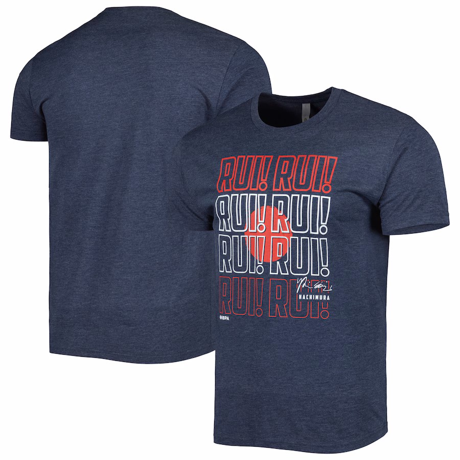 Men's Rui Hachimura Navy 3-Point Champ Tri-Blend T-Shirt - Jersey