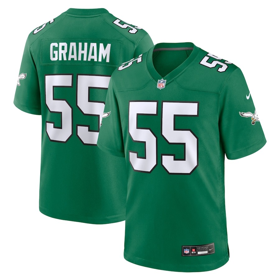 Men's Philadelphia Eagles Brandon Graham Nike Kelly Green Alternate Game Jersey - Jersey