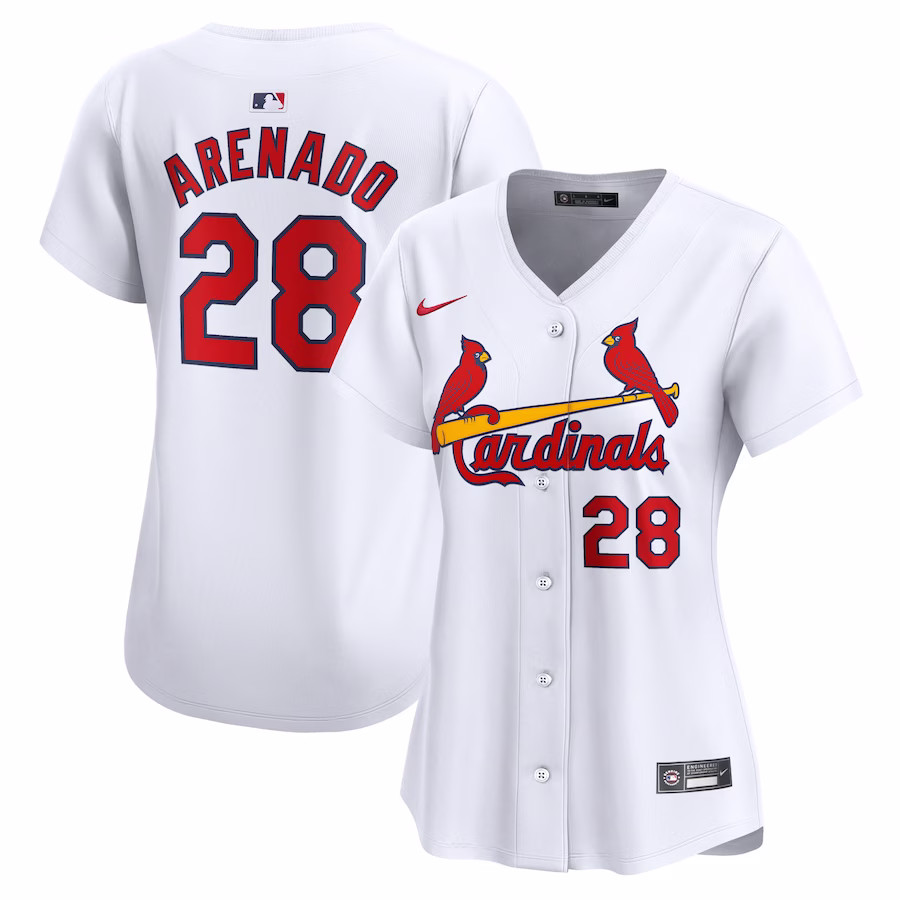 Women's St. Louis Cardinals Nolan Arenado Nike White Home Limited Player Jersey - Jersey