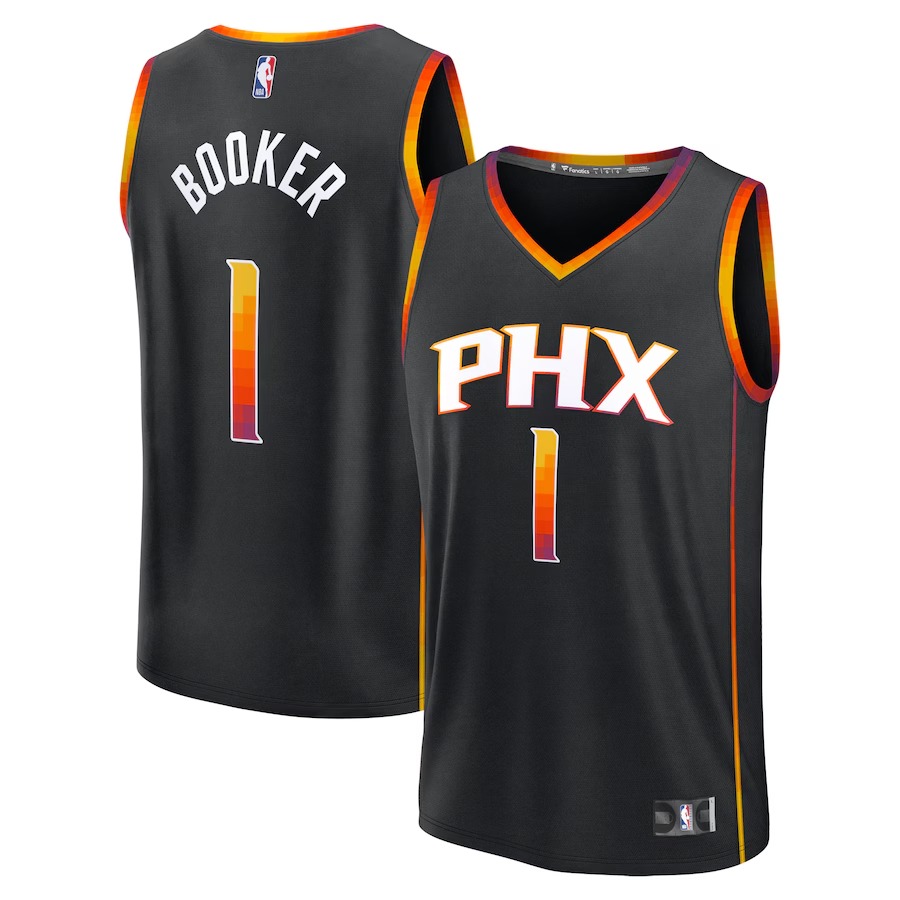 Youth Phoenix Suns Devin Booker Fanatics Black Fast Break Replica Player Jersey - Statement Edition - Jersey