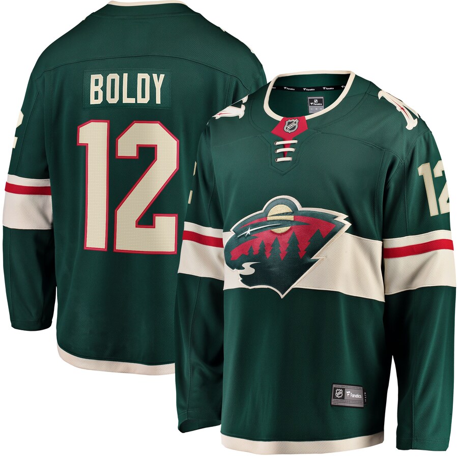 Men's Minnesota Wild Matthew Boldy Fanatics Branded Green Home Breakaway Player Jersey - Jersey