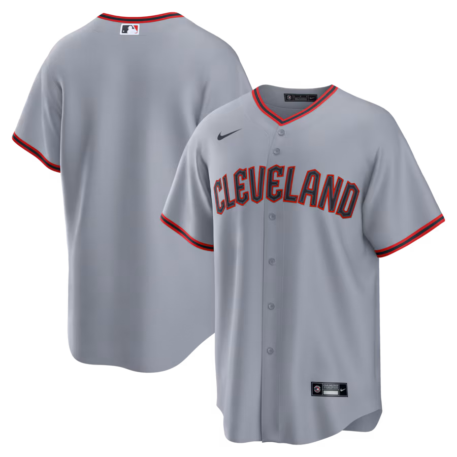 Men's Cleveland Guardians Nike Gray Road Replica 2.0 Jersey - Jersey