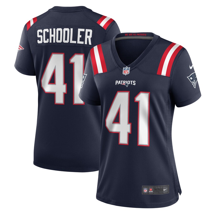 Women's New England Patriots Brenden Schooler Nike Navy Game Player Jersey - Jersey