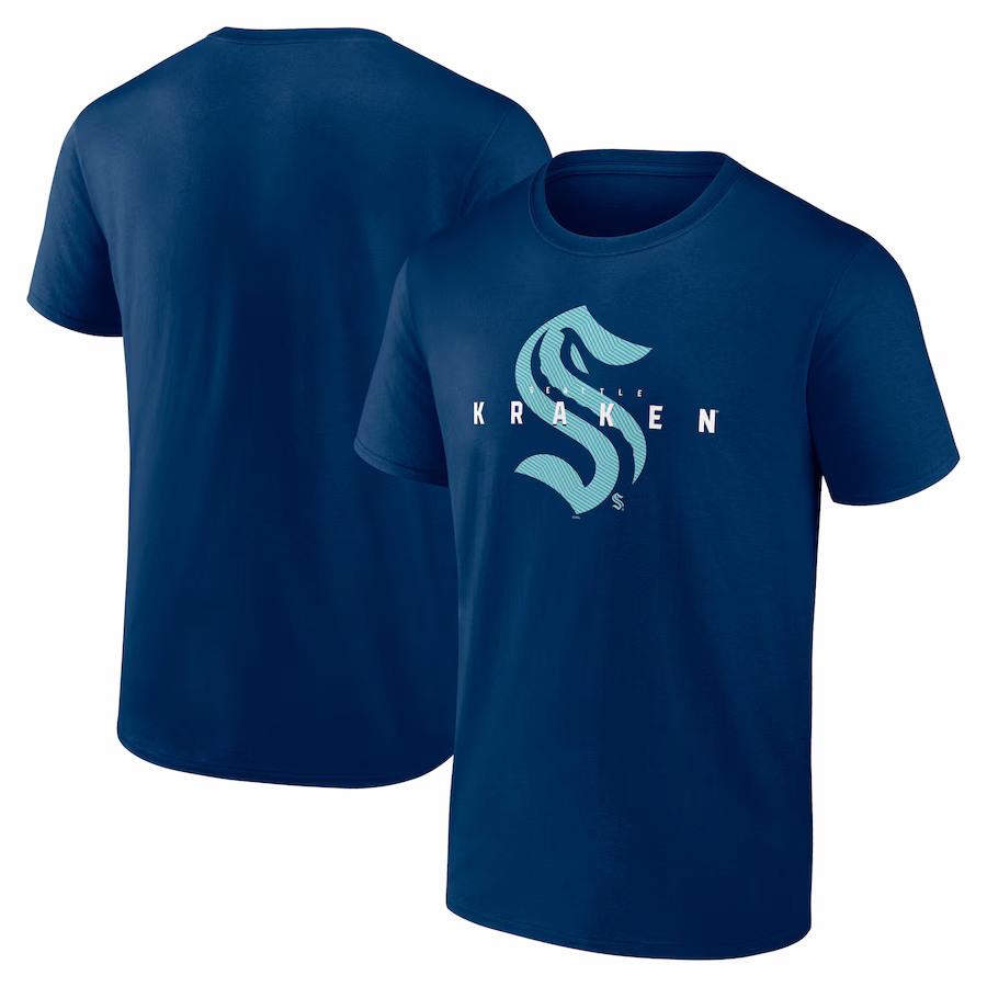 Men's Seattle Kraken Navy Coordinate T-Shirt - Jersey