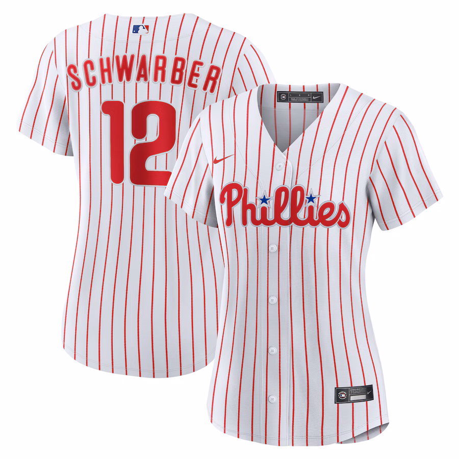Women's Philadelphia Phillies Kyle Schwarber Nike White Home Replica Jersey - Jersey