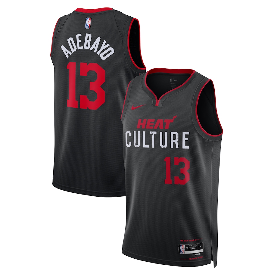 Unisex Miami Heat Bam Adebayo Nike Black 2023/24 Swingman Jersey - City Edition - Jersey
