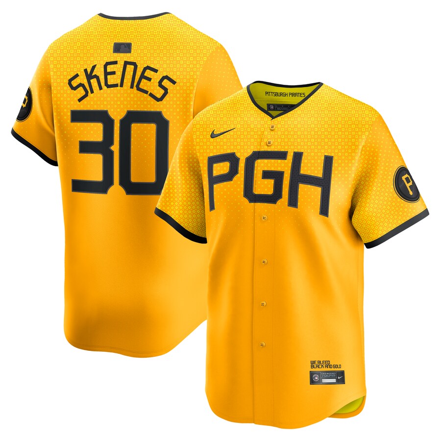 Men's Pittsburgh Pirates Paul Skenes Nike Gold City Connect Limited Player Jersey - Jersey