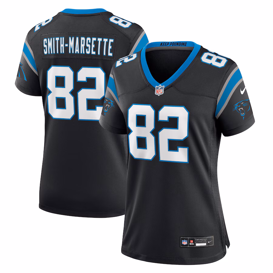 Women's Carolina Panthers Ihmir Smith-Marsette Nike  Black Team Game Jersey - Jersey